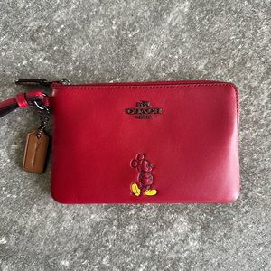 Coach Mickey Wristlet - Red